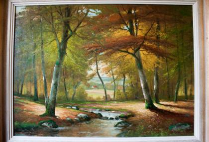 Gemälde von H. Kuhlmann Waldmotiv