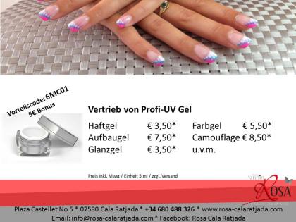 UV Gel Vertrieb Nageldesign Haftgel Aufbaugel Glanzgel