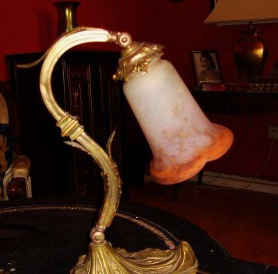 Art Nouveau Tischlampe Noverdy Frankreich