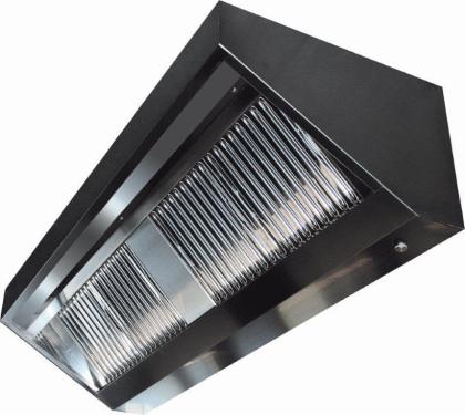 Wandhaube WHE 160x70x45 cm Filtertyp B Beleuchtung
